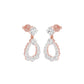 Crown Loop Diamond Drop Earrings 18 KT / Rose Gold