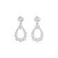 Crown Loop Diamond Drop Earrings 18 KT / White Gold