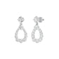 Crown Loop Diamond Drop Earrings 18 KT / White Gold