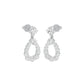 Crown Loop Diamond Drop Earrings 18 KT / White Gold