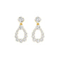 Crown Loop Diamond Drop Earrings 18 KT / Yellow Gold