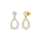 Crown Loop Diamond Drop Earrings 18 KT / Yellow Gold