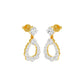 Crown Loop Diamond Drop Earrings 18 KT / Yellow Gold