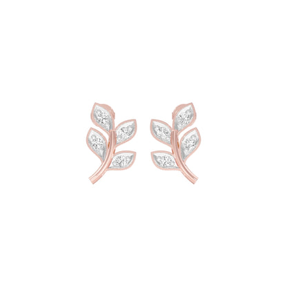 Sprout Studs Diamond Stud Earrings 18 KT / Rose Gold