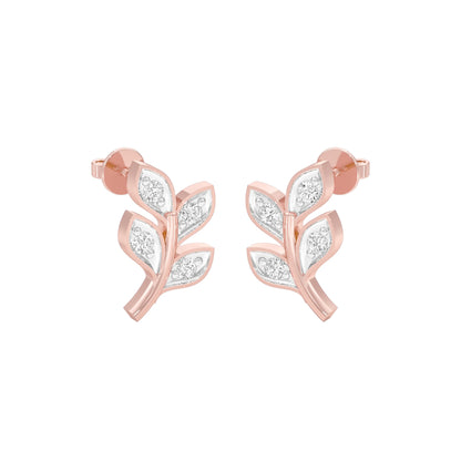 Sprout Studs Diamond Stud Earrings 18 KT / Rose Gold