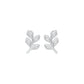 Sprout Studs Diamond Stud Earrings 18 KT / White Gold