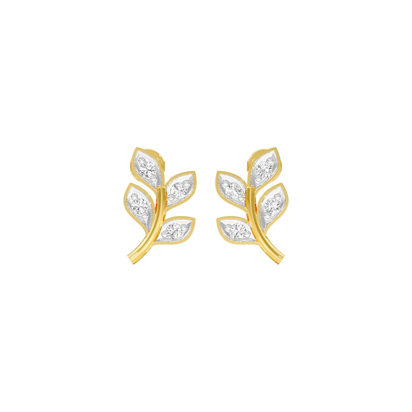 Sprout Studs Diamond Stud Earrings 18 KT / Yellow Gold