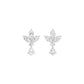 Triform Spark Diamond Drop Earrings 18 KT / White Gold