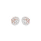 The Queen's Orb Diamond Stud Earrings 18 KT / Rose Gold