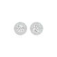 The Queen's Orb Diamond Stud Earrings 18 KT / White Gold