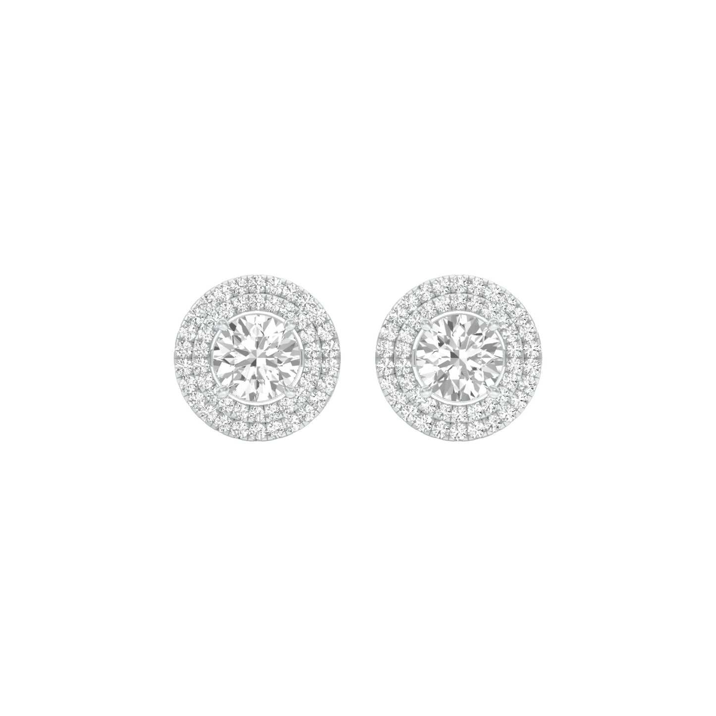 The Queen's Orb Diamond Stud Earrings 18 KT / White Gold