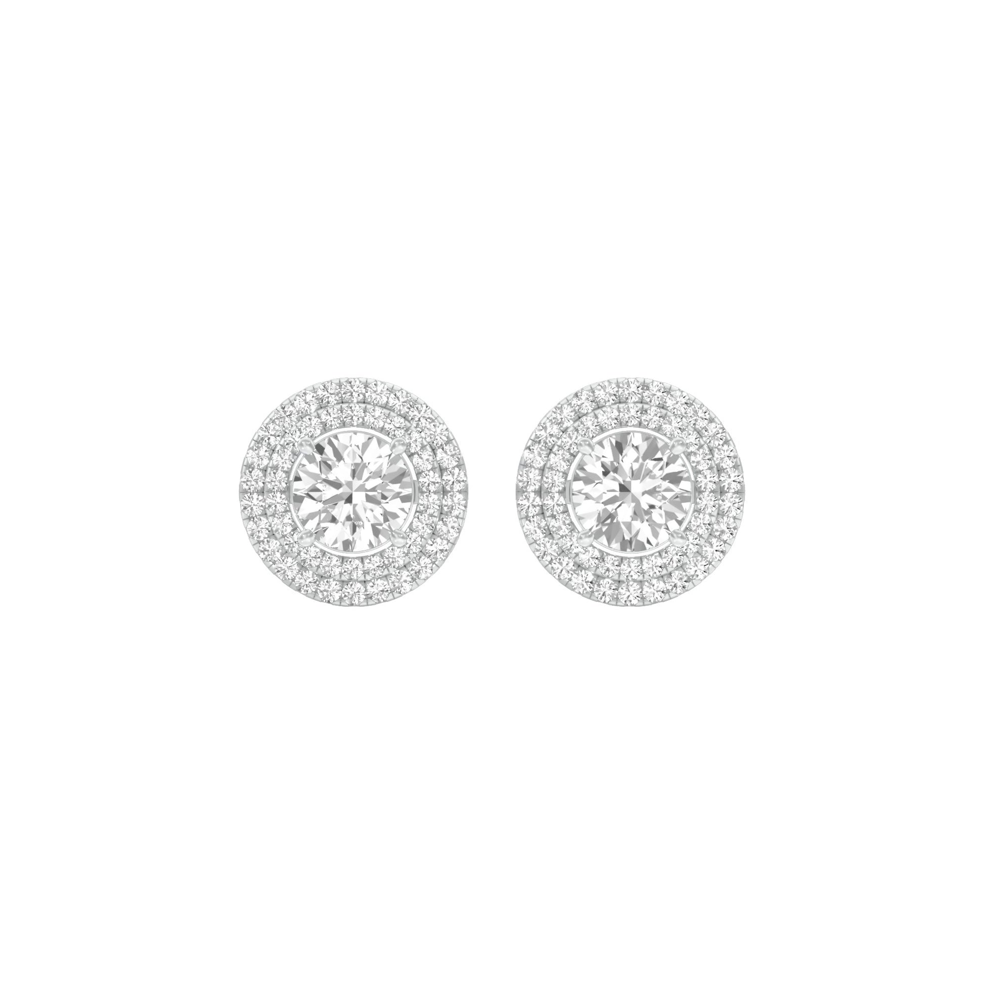 The Queen's Orb Diamond Stud Earrings 18 KT / White Gold