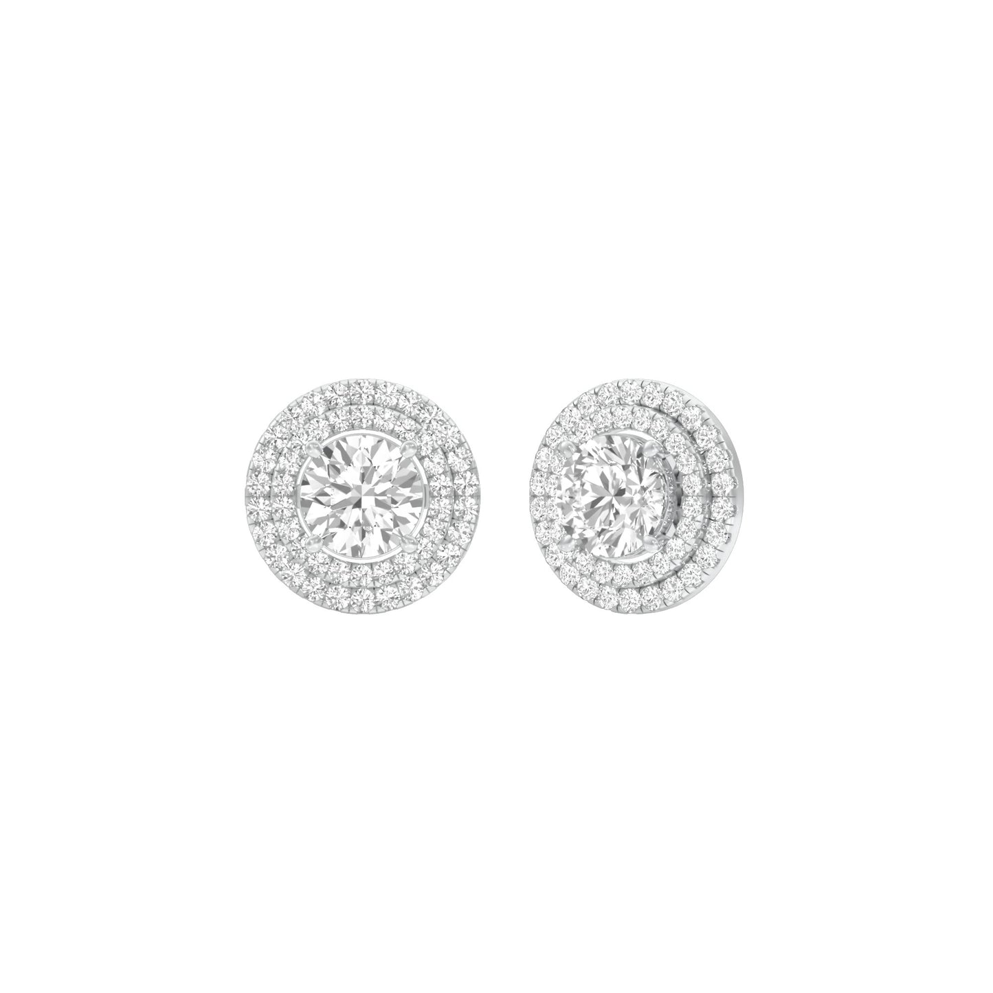 The Queen's Orb Diamond Stud Earrings 18 KT / White Gold