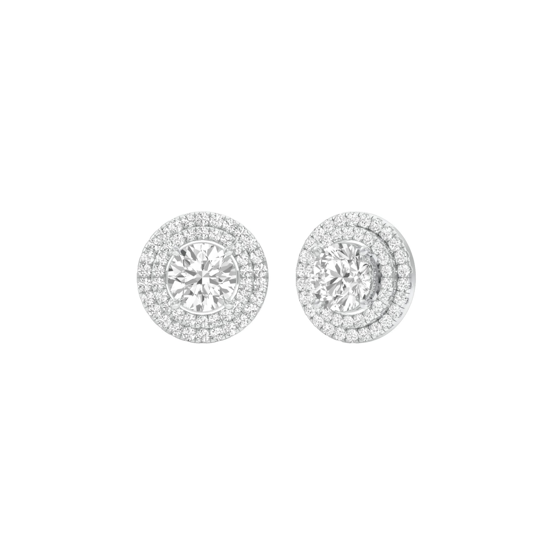 The Queen's Orb Diamond Stud Earrings 18 KT / White Gold