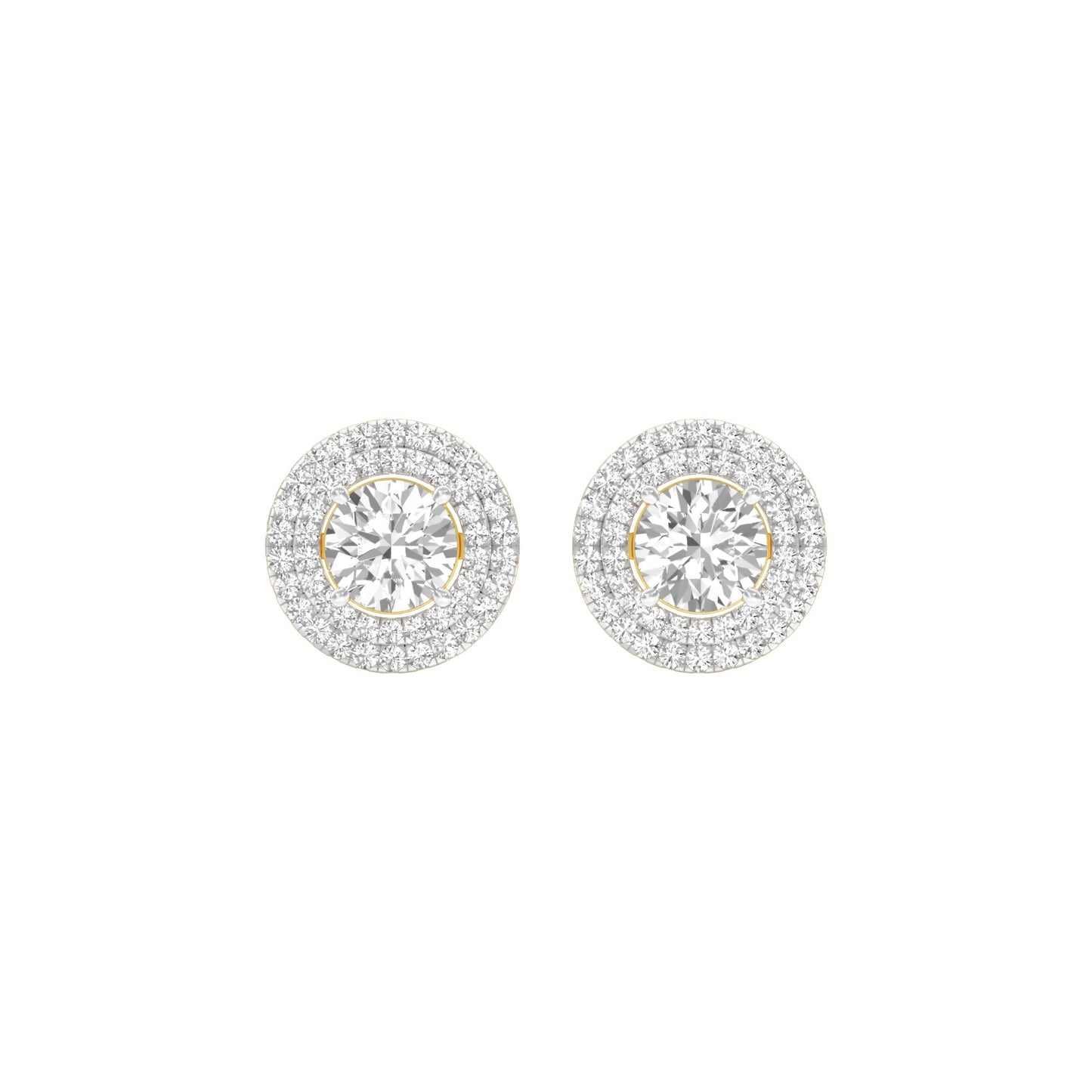 The Queen's Orb Diamond Stud Earrings 18 KT / Yellow Gold