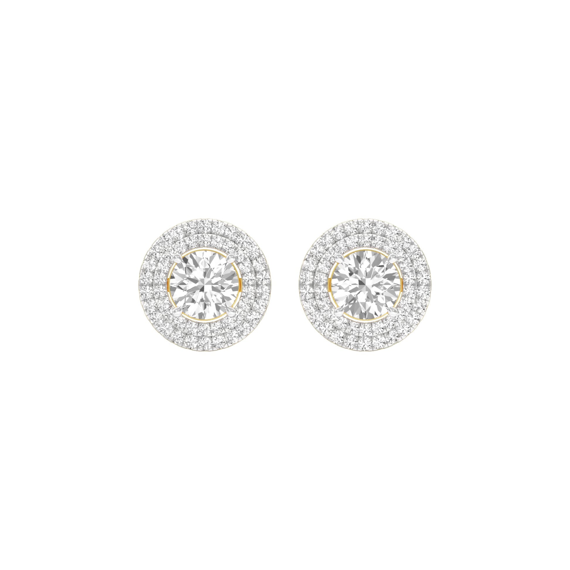 The Queen's Orb Diamond Stud Earrings 18 KT / Yellow Gold
