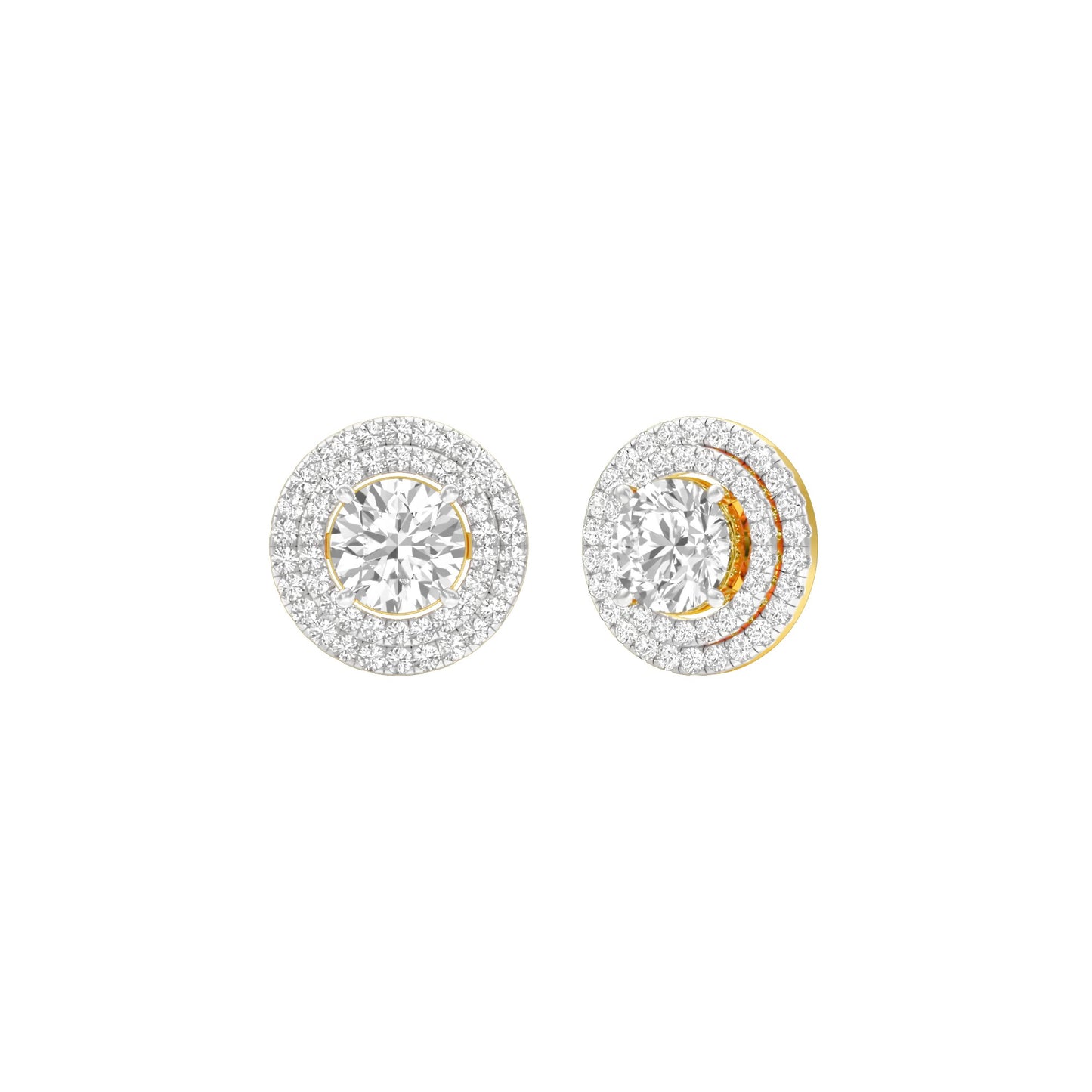 The Queen's Orb Diamond Stud Earrings 18 KT / Yellow Gold