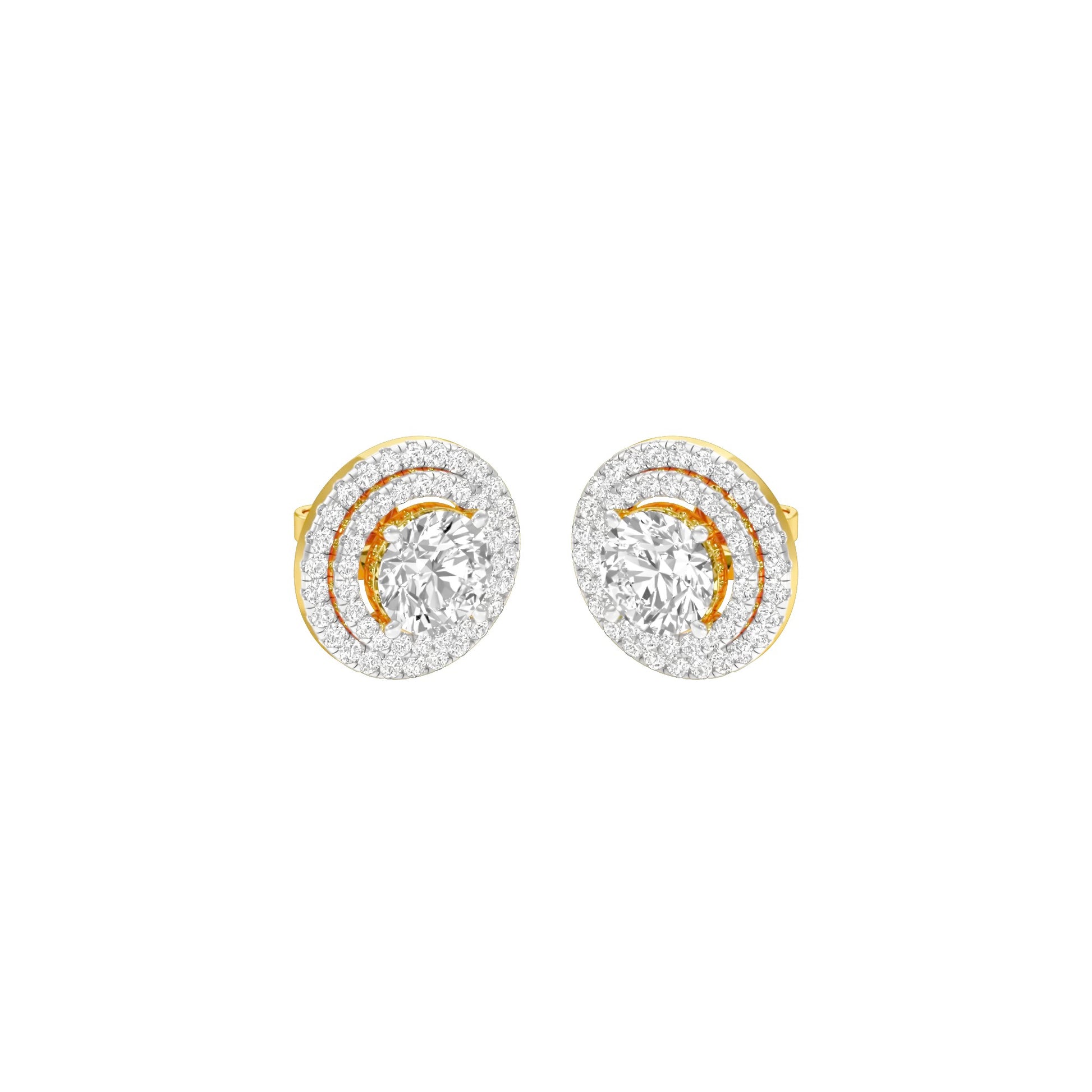 The Queen's Orb Diamond Stud Earrings 18 KT / Yellow Gold