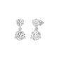 Moon Drip Diamond Stud Earrings 18 KT / White Gold