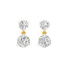 Moon Drip Diamond Stud Earrings 18 KT / Yellow Gold