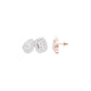 Dazzle Tabs Diamond Stud Earrings 18 KT / Rose Gold