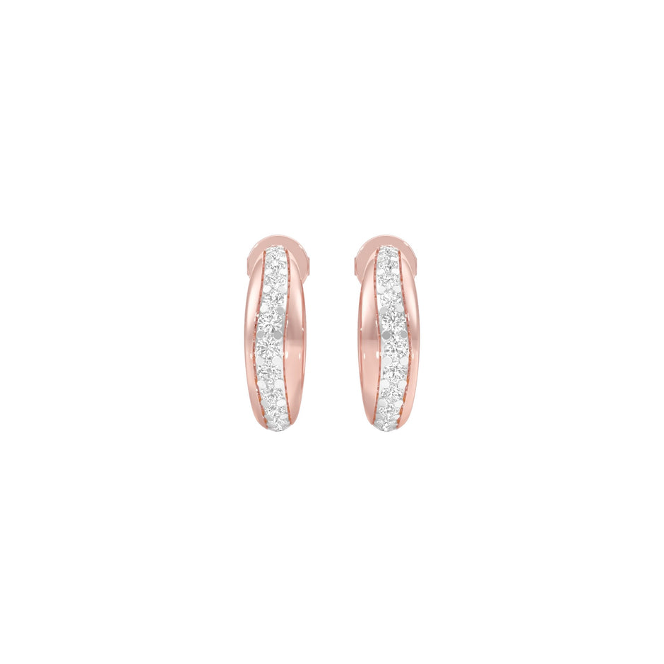 Stacklight Diamond Bali Earrings 18 KT / Rose Gold
