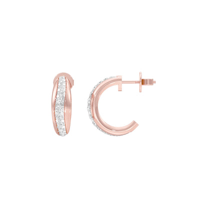 Stacklight Diamond Bali Earrings 18 KT / Rose Gold