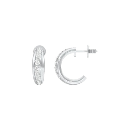 Stacklight Diamond Bali Earrings 18 KT / White Gold
