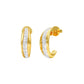 Stacklight Diamond Bali Earrings 18 KT / Yellow Gold