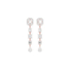 Emerald Trinkle Diamond Drop Earrings 18 KT / Rose Gold
