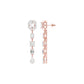 Emerald Trinkle Diamond Drop Earrings 18 KT / Rose Gold