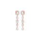 Emerald Trinkle Diamond Drop Earrings 18 KT / Rose Gold