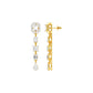 Emerald Trinkle Diamond Drop Earrings 18 KT / Yellow Gold