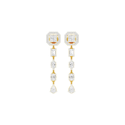 Dewfall Diamond Drop Earrings 18 KT / Yellow Gold