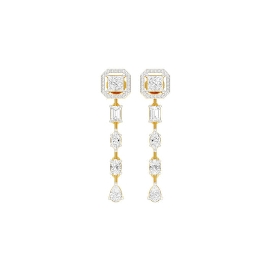 Dewfall Diamond Drop Earrings 18 KT / Yellow Gold