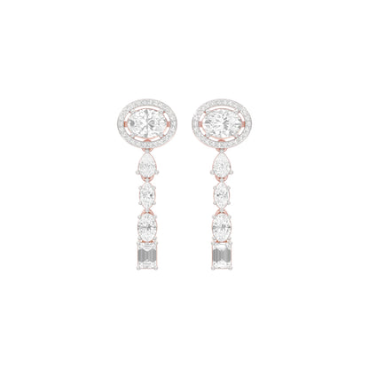 Shape Symphony Diamond Drop Earrings