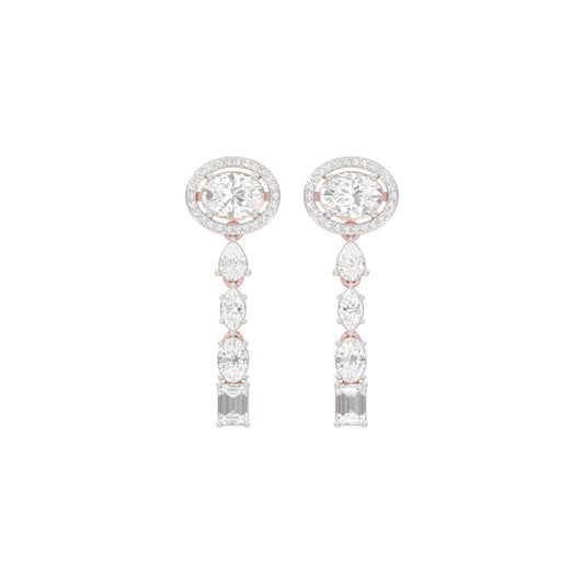 Shape Symphony Diamond Drop Earrings