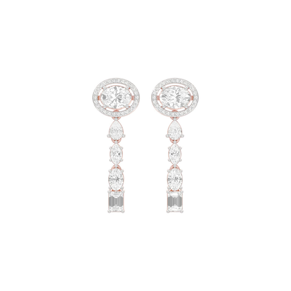 Shape Symphony Diamond Drop Earrings