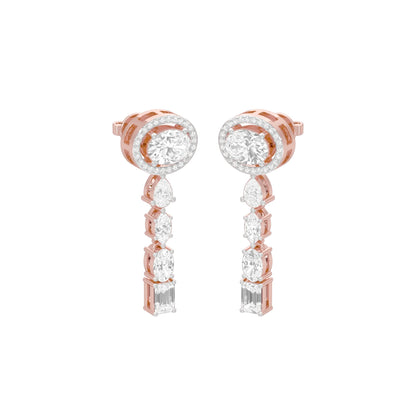 Shape Symphony Diamond Drop Earrings