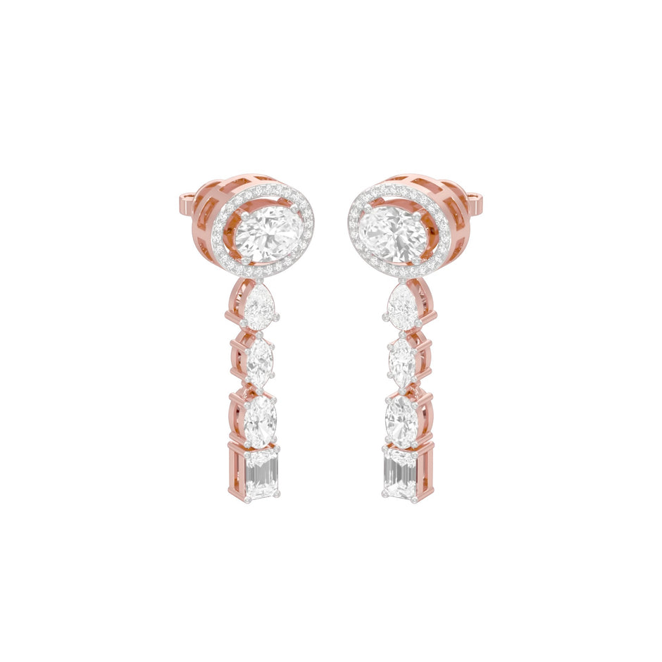 Shape Symphony Diamond Drop Earrings