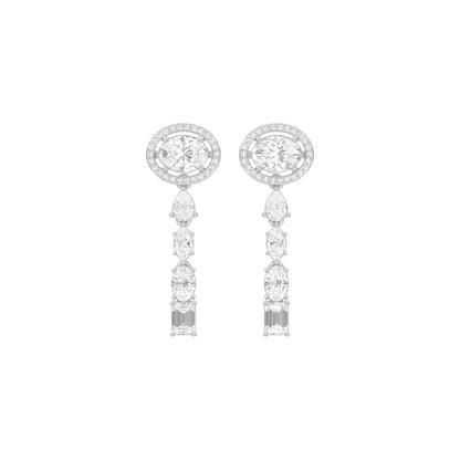 Shape Symphony Diamond Drop Earrings