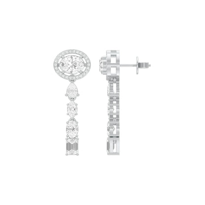 Shape Symphony Diamond Drop Earrings