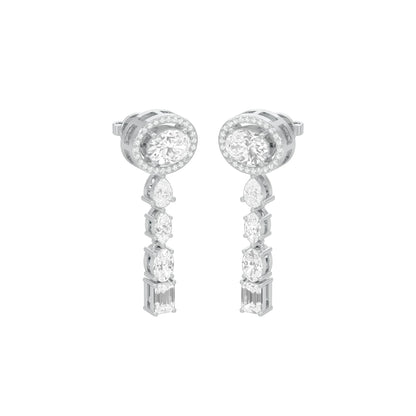 Shape Symphony Diamond Drop Earrings