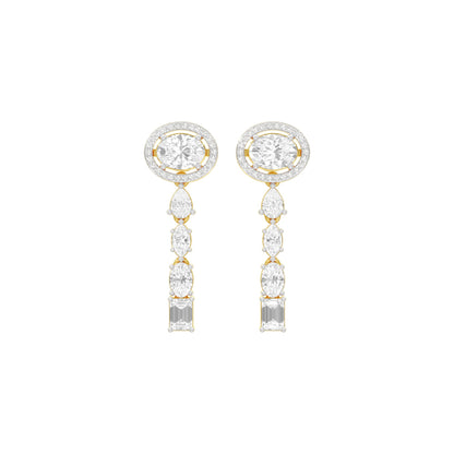 Shape Symphony Diamond Drop Earrings