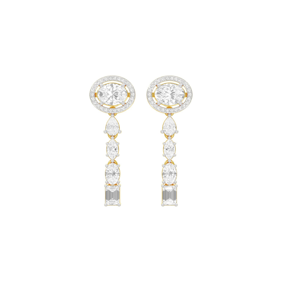 Shape Symphony Diamond Drop Earrings
