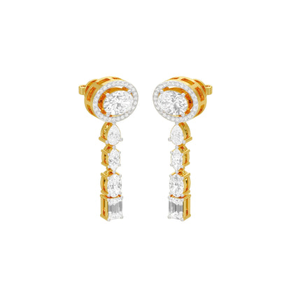 Shape Symphony Diamond Drop Earrings