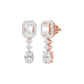 Emerald Canopy Diamond Drop Earrings 18 KT / Rose Gold