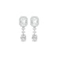 Emerald Canopy Diamond Drop Earrings 18 KT / White Gold