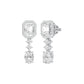 Emerald Canopy Diamond Drop Earrings 18 KT / White Gold