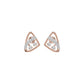 Tangle Round Diamond Stud Earrings 18 KT / Rose Gold